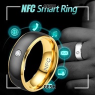 GESH NFC Smart Ring, Stainless Steel Multifunctional Finger Digital Ring, Creative Waterproof Magic 