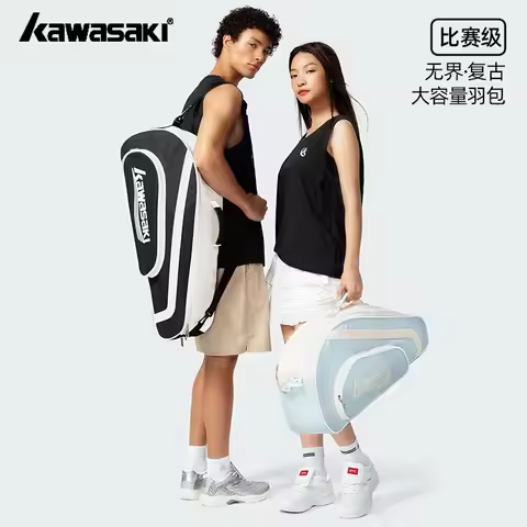 Kawasaki Six-Pack Large Capacity Badminton Bag 2025 Brand New Waterproof Portable raqueteira tennis
