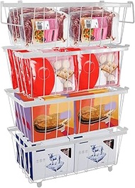 Freezer Organizer Bins, Stackable Freezer Baskets for Chest Freezer with Handles, Upright Freezer Or
