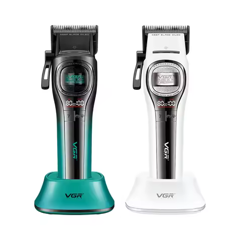 VGR V-888C Professional Electric Hair Clipper for Men 8000 RPM High-End Trimmer with Base - High Per