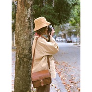 Vintage shockproof leather camera bag