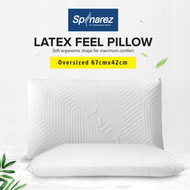 Spinarez [Oversized] Soft Latex Feel Bantal Pillow x2 Breathable Pin Hole Design- 67cmx42cm