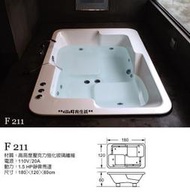 --villa時尚生活-- fl-211 180*120*h:60 cm新款上崁式方型浴缸(空缸)