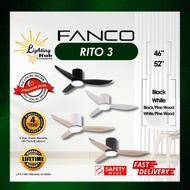 (SG CHEAPEST INSTALLATION)FANCO RITO-3 SMART WIFI DC CEILING FAN W REMOTE (3 blades, 46''/52'')