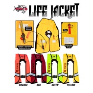 SAWA-D LIFE JACKET | Manual/Automatic Inflation Device | Survival Whistle | Reflective Stripe | Tube