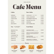 (minimum Print 3) Professional menu design A4,A3