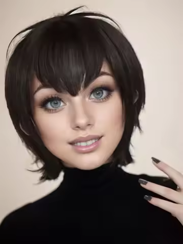 Synthetic Wig Dark Brown Wigs Short Curly Hair Wig for Women Halloween Costume Wigs Heat Friendly Na