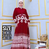 gamis twill ori pekalongan - merah