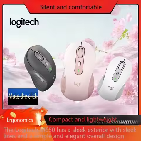 Logitech Portable M650 Mouse – 8000 DPI, Logitech Flow, USB-C Charging, Compact Ergonomic Design +MX