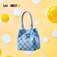 LEE กระเป๋าโท้ตมินิผ้ายีนส์2อิน1สำหรับผู้หญิงกางเกงยีนส์กระเป๋าสะพายข้างสีน้ำเงินกระเป๋าถือผู้หญิงขน