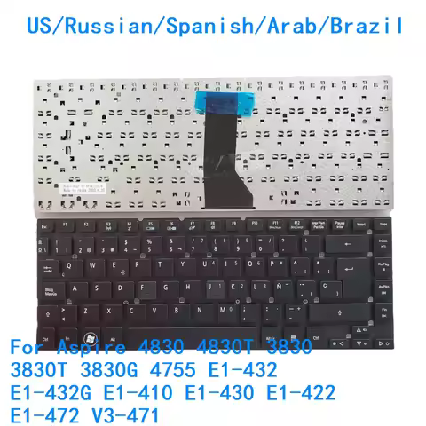 US RU SP AR BR Keyboard For Acer Aspire 4830 4830T 3830 3830T 3830G 4755 E1-432 E1-432G E1-410 E1-43