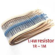 100 1/4W 0R-22M 1% Metal Film Resistor 0.25W 0 2.2 10 100 120 150 220 270 330 470 1K 2.2K 4.7K