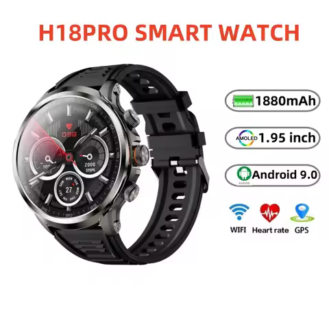 2025 New H18pro 4G/5G Call Smart Watch GPS WIFI Video Call 1.95inch 680*680 AMOLED Screen 1880mAh Ba