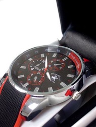 Beverly Hills Polo Club red and black sporty mens fashion watch