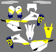 ป้ายรถจักรยานยนต์ Off-Road ปี 2021 22 23 24 TE300 HUSQVARNA FE250 TX350 ป้ายรถจักรยานยนต์ PVC ป้ายรถ