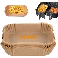 Generic 100pcs Air Fryer Liners for Ninja Dual, Air Fryer AF300UK AF400UK Accessories, Disposable Pa