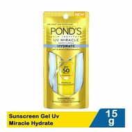 Ponds Sunscreen Gel UV Miracle Hydrate SPF 50 PA+++ 15 grams