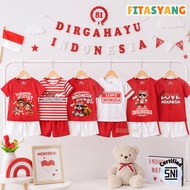 [FITASYANG] 8.8 CHILDREN'S SUITS 17 August Indonesian Independence Day - UNISEX 1-6 YEARS - MERDEKA 