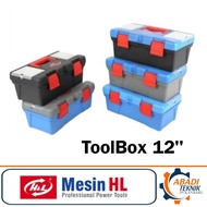 H&L HL Tool Box Toolbox Plastic Tool Storage Box 12 Inch 12"