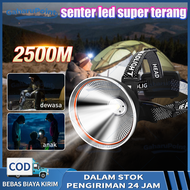Senter cas kepala Senter led super terang jarak jauhLampu sorot kepalaSenter KepalaSenter Super Tera