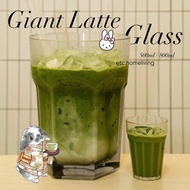 [500 & 800mL] Cafe Giant Glass/Mug for Matcha and Coffee Aesthetic | Clear Glass Coffee Coquette Gla