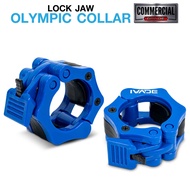 คลิปล็อคคานบาร์เบล 2 นิ้ว (Lock Jaw Olympic Collar) สีน้ำเงิน x 2 ชิ้น