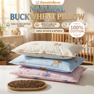 100% Cotton Kids Unicorn Pillow Buckwheat Husk Neck Support Envelope Case 25x40cm 30x50cm 儿童荞麦枕 Bant