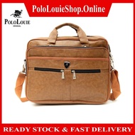 Original Polo Louie Men's PU Leather Business Briefcase Office Bag Laptop Bag Shoulder Sling Bag