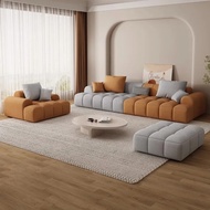 sofa bed 3 seater kursi l / minimalis / recliner rc /  sofa modern leter u / bed kasur kantor office / ruang tamu / letter L-u lesehan kulit kursi arab suede-bergaransi custom mewah empuk kasur071