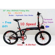 Cronus TORO-X 20" Folding Bike ALLOY 10 Speed  , HYDRAULIC Disc Brake sesuai untuk kayuh bersantai s