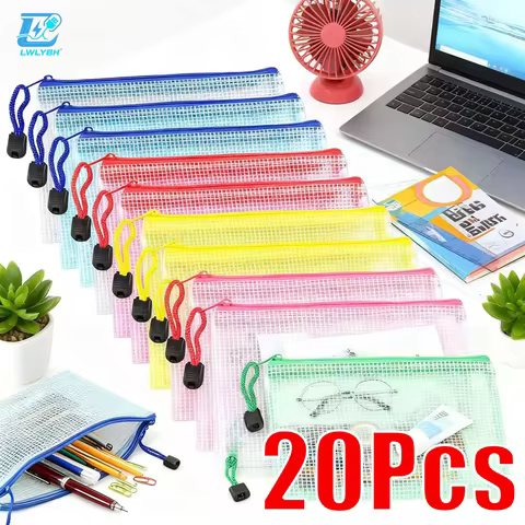 Zipper Documents Bag A4/A5 Plastic Folders A3 Transparent Waterproo File Organize Storage Bag School