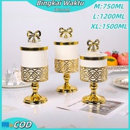 Luxury Plastic Snack Jars / Antique Gold Plated Candy Jars / DR Multipurpose Food Jars / Aesthetic O