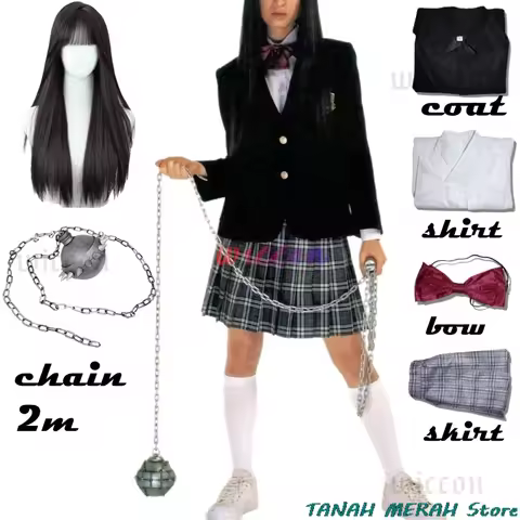 Halloween Gogo Yubari Cosplay Black Uniforms The Movies Kill Vol.1 Bill Costume Gogo's School JK Ski