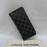 LV Brazza黑棋盤對開長夾