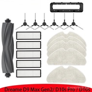 For Dreame D9 Max Gen 2 / Dreame D10s Pro / D10s Robot Vacuum Accessories Main Brush Filter Mop Rag 