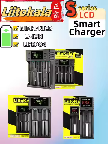 LiitoKala Lii-S1/S2/S4 18650 26650 AA AAA Li-ion NiCD NIMH Auto-polarity Detector smart Chargers