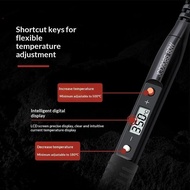 # OuRui # Digital Adjustable Temperature Soldering Iron Kit Fast Heat Up 5 Replaceable Tips for Home