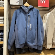 UNIQLO ซิปมีฮู้ดแบบแห้งเร็วของในฤดูใบไม้ร่วงผู้ชายห้องลองเสื้อเสื้อคาร์ดิแกนกีฬาแขนยาวโค้ทกันหนาวลำล