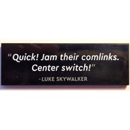 Brick2cube Part-Tile 2 x 6 with '"Quick Jam their Links. Center switch"-LUKE SKYWALKER' Pattern-6972