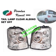 Perodua Kancil 2002-2005 Tail Lamp (Full White Albino ) Lampu Belakang BALAKANG