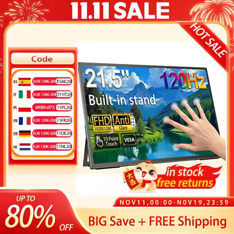 UPERFECT 21 Inch Touch Portable Monitor 120HZ Large Gaming Display With HDMI Type C External Screen