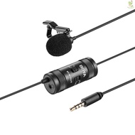 BOYA BY-M1 Pro II Universal Clip-on Microphone Omni-directional Condenser Lapel Mic 3.5mm TRRS Plug 6M Long Cable Plug-and-Play for Smartphone Camera  Came-1229