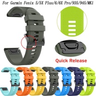 22 26mm Quick Release easyFit smart for Garmin Fenix 6X 6pro 5 5XPlus 3 S62 MK1 D2 Silicone Strap for Forerunner 935 Watchband