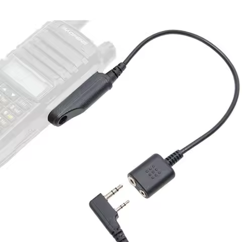 Radio Baofeng UV-9R Plus Talkie-Walkie Adapter Cable to K 2 Pin for UV-5R BF888s
