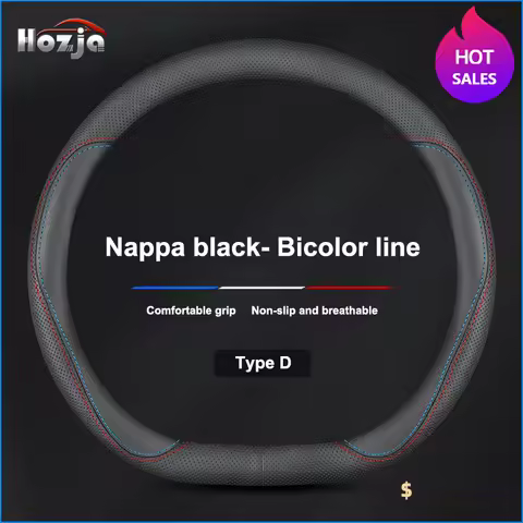 Car Steering Wheel Cover Leather for Skyworth EV6 Skywell ET5 2021 2022 2023 2024 Non-slip Auto Inte