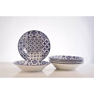 🔥SALES🔥Giacomo Decorated Porcelain Soup Plate / Giacomo Dining Plate / Pinggan Giacomo Vintage Blue 