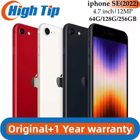Original Apple iPhone Unlocked SE 2022 SE3 4.7" 4G RAM 64GB 12MP Camera Fingerprint 128GB 256GB ROM 