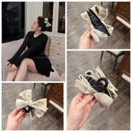 KAB 2660 BEIGE BOW HAIR CLIP