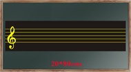 Magnetic Staff Paper Soft Blackboard Chalkboard Sticker for Writing Music Low And High Pitch 20*80cm