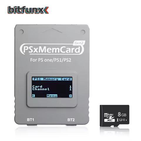 Bitfunx PSxMemCard Gen2 Store Game Saves for PS1 and PS2 Games for PlayStation1 PS one Playstation2 